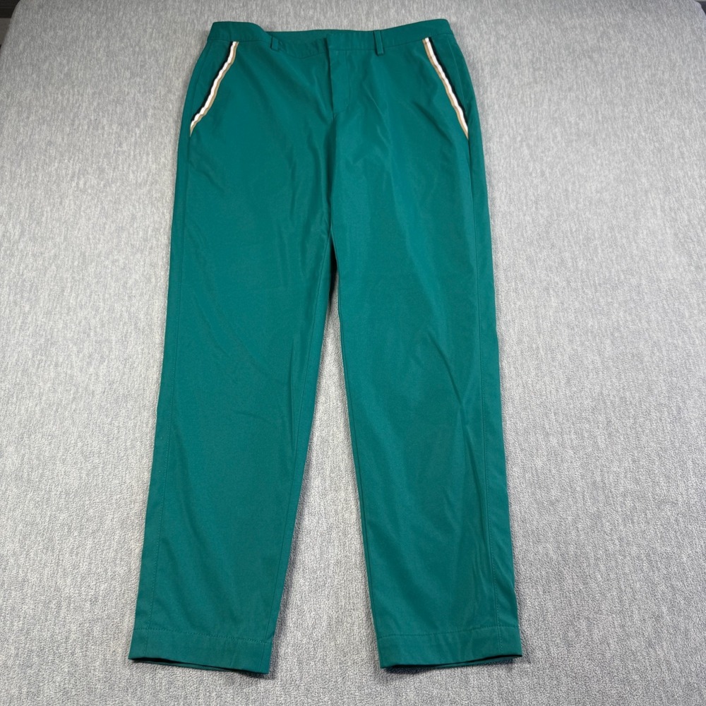 Hugo Boss Pants Womens‎ 8 Green Chino Slacks Trouser Straight Leg Active Golf